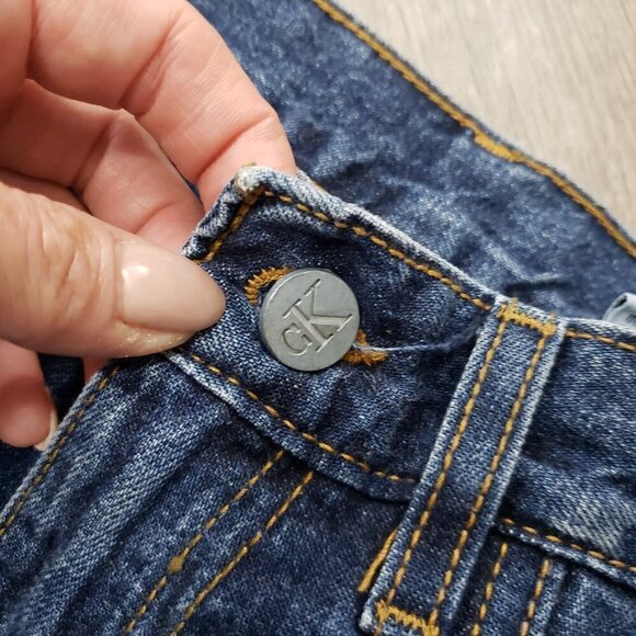 Vintage Calvin Klein High Rise Wide Leg Mom Jeans Sz 5 - Picture 6 of 9